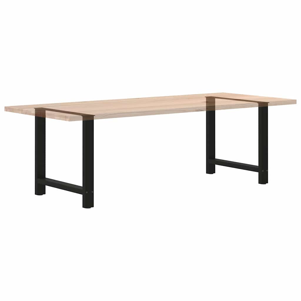vidaXL Nogi do stołu jadalnego czarne 2 szt. 70x(72-73) cm stal