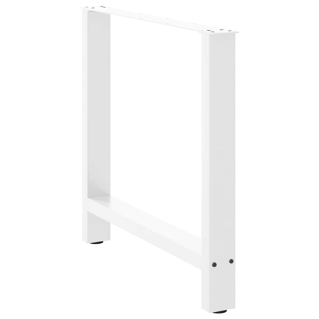 vidaXL Nogi do stołu jadalnego białe 2 szt. 70x(72-73) cm stal