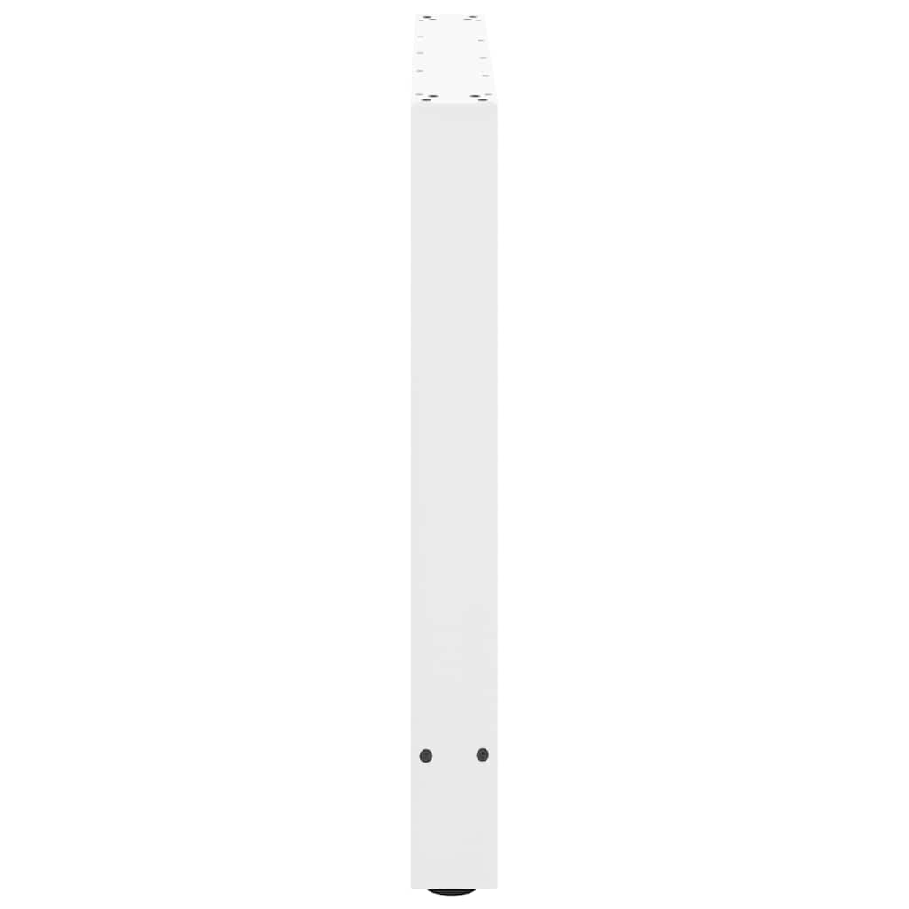 vidaXL Nogi do stołu jadalnego białe 2 szt. 70x(72-73) cm stal