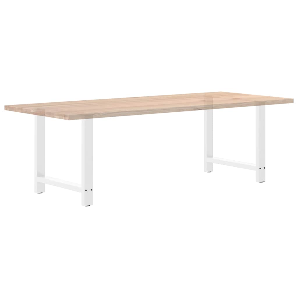 vidaXL Nogi do stołu jadalnego białe 2 szt. 70x(72-73) cm stal