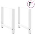 vidaXL Nogi do stołu jadalnego białe 2 szt. 70x(72-73) cm stal