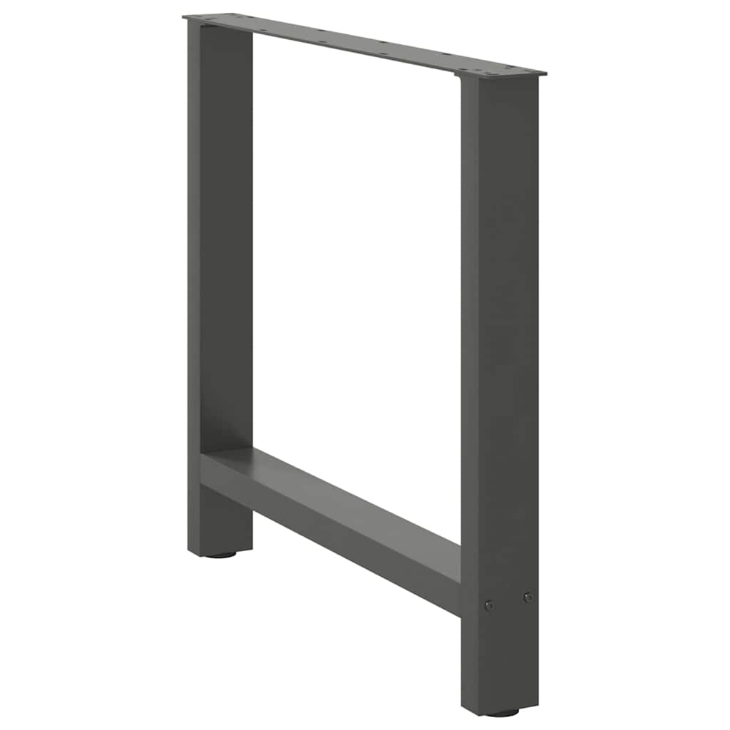 vidaXL Nogi do stołu jadalnego Antracyt 2 szt. 70x(72-73) cm Stal