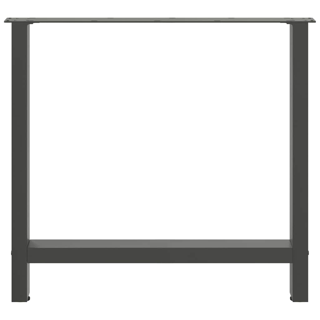 vidaXL Nogi do stołu jadalnego Antracyt 2 szt. 70x(72-73) cm Stal