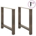 vidaXL Nogi do stołu jadalnego Naturalna stal 2 szt. 70x(72-73) cm Stal