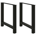 vidaXL Nogi do stołu jadalnego czarne 2 szt. 80x(72-73) cm stal