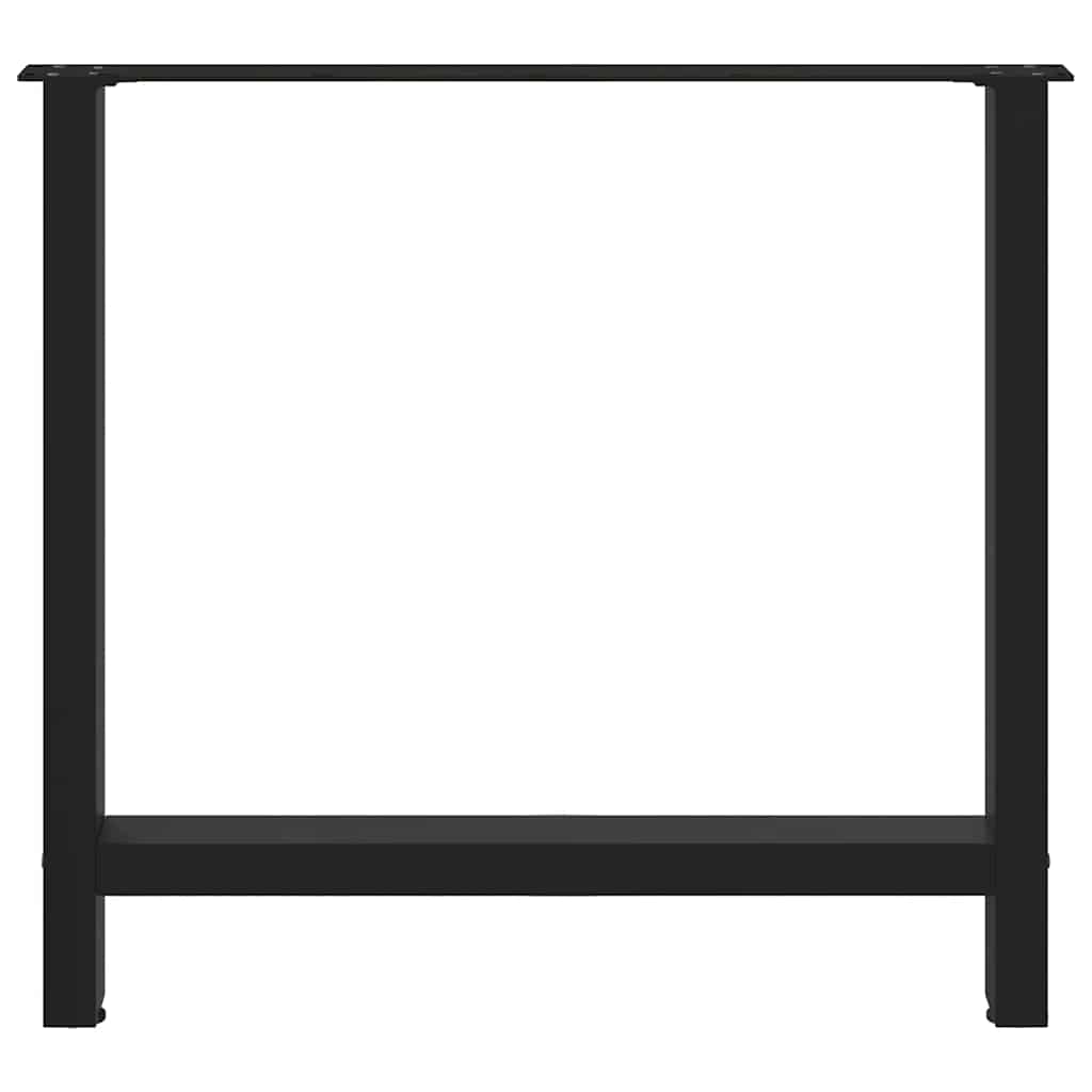 vidaXL Nogi do stołu jadalnego czarne 2 szt. 80x(72-73) cm stal
