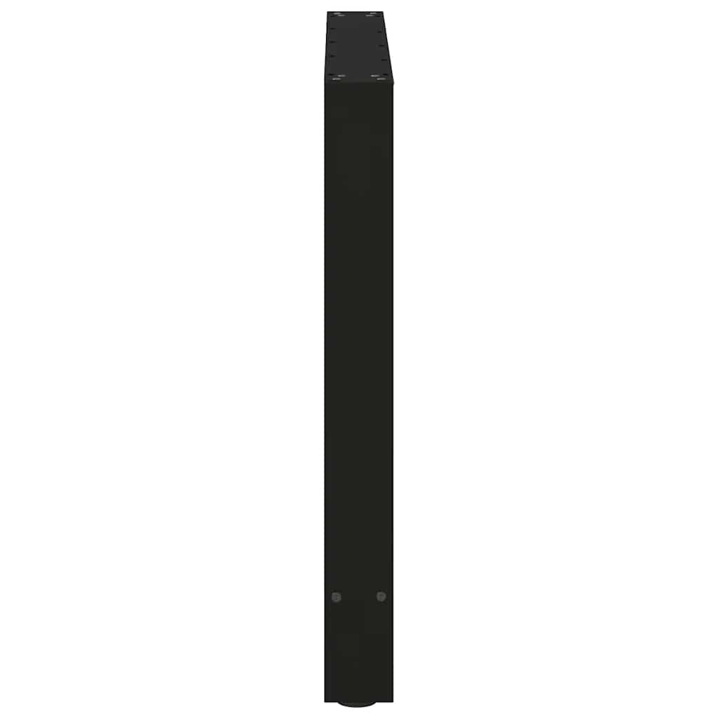 vidaXL Nogi do stołu jadalnego czarne 2 szt. 80x(72-73) cm stal