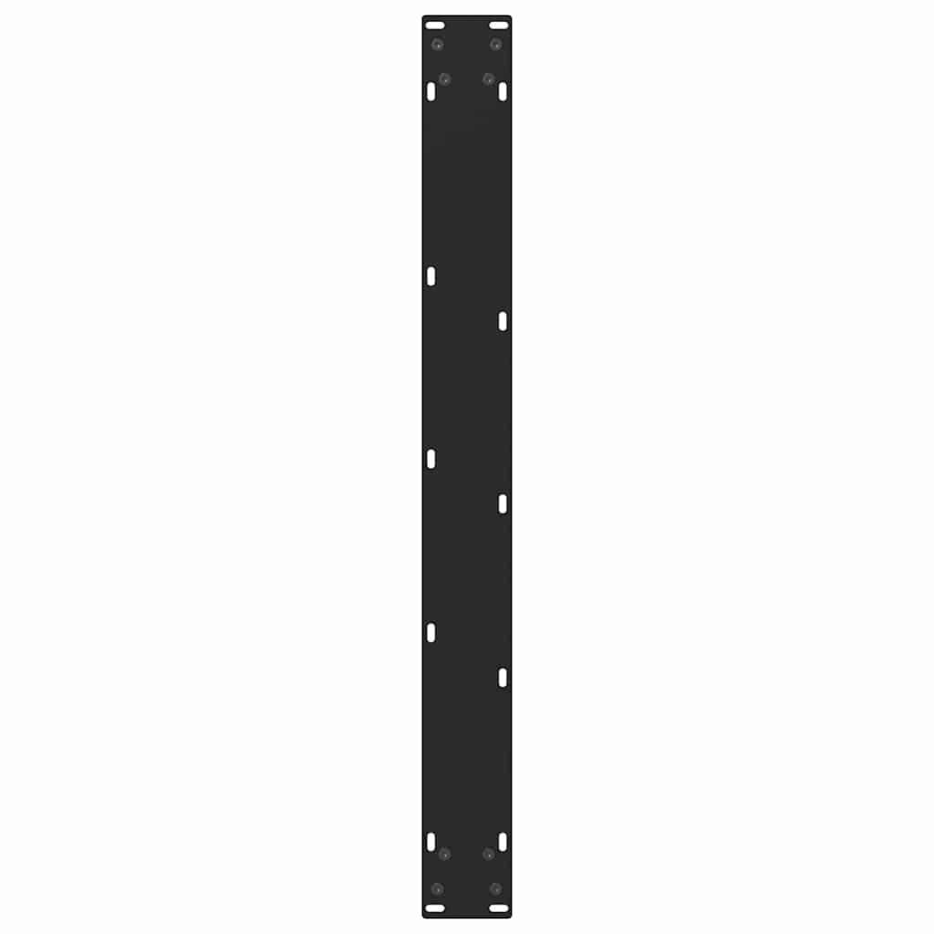 vidaXL Nogi do stołu jadalnego czarne 2 szt. 80x(72-73) cm stal