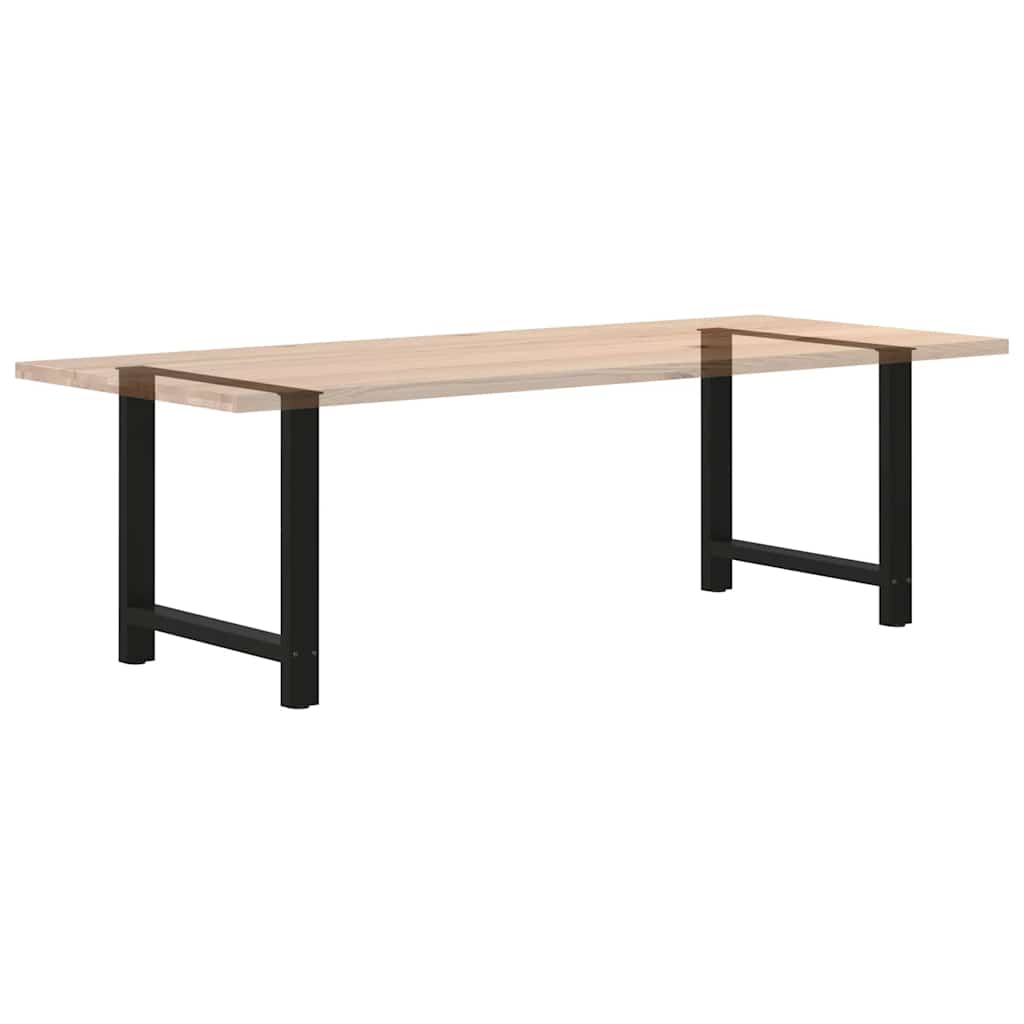 vidaXL Nogi do stołu jadalnego czarne 2 szt. 80x(72-73) cm stal