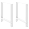 vidaXL Nogi do stołu jadalnego białe 2 szt. 80x(72-73) cm stal