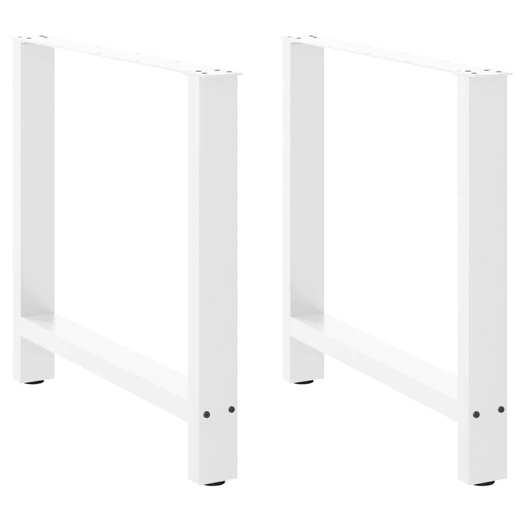 vidaXL Nogi do stołu jadalnego białe 2 szt. 80x(72-73) cm stal