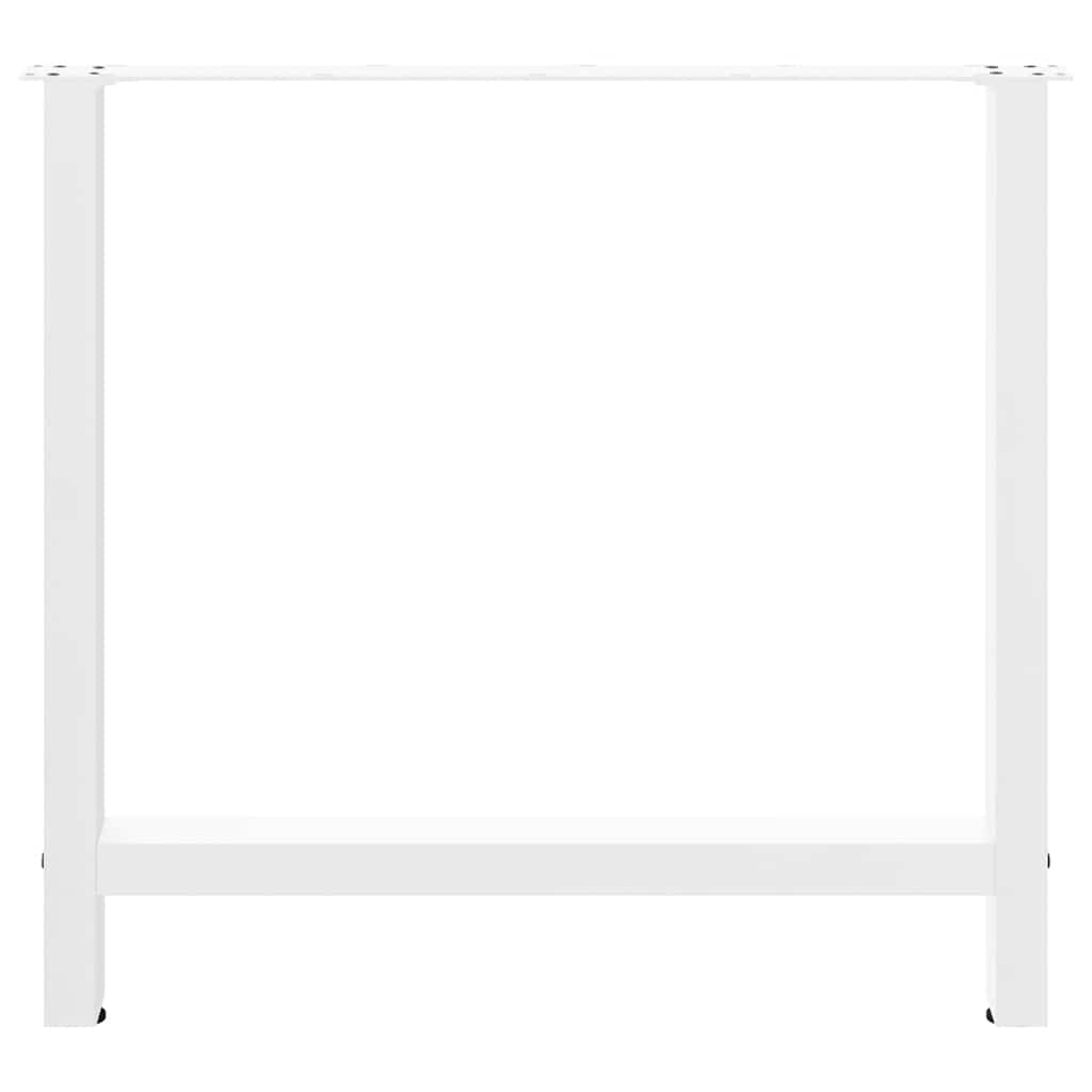 vidaXL Nogi do stołu jadalnego białe 2 szt. 80x(72-73) cm stal
