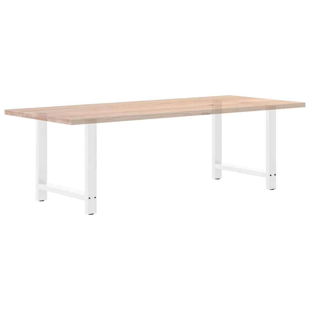 vidaXL Nogi do stołu jadalnego białe 2 szt. 80x(72-73) cm stal