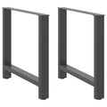 vidaXL Nogi do stołu jadalnego Antracyt 2 szt. 80x(72-73) cm Stal