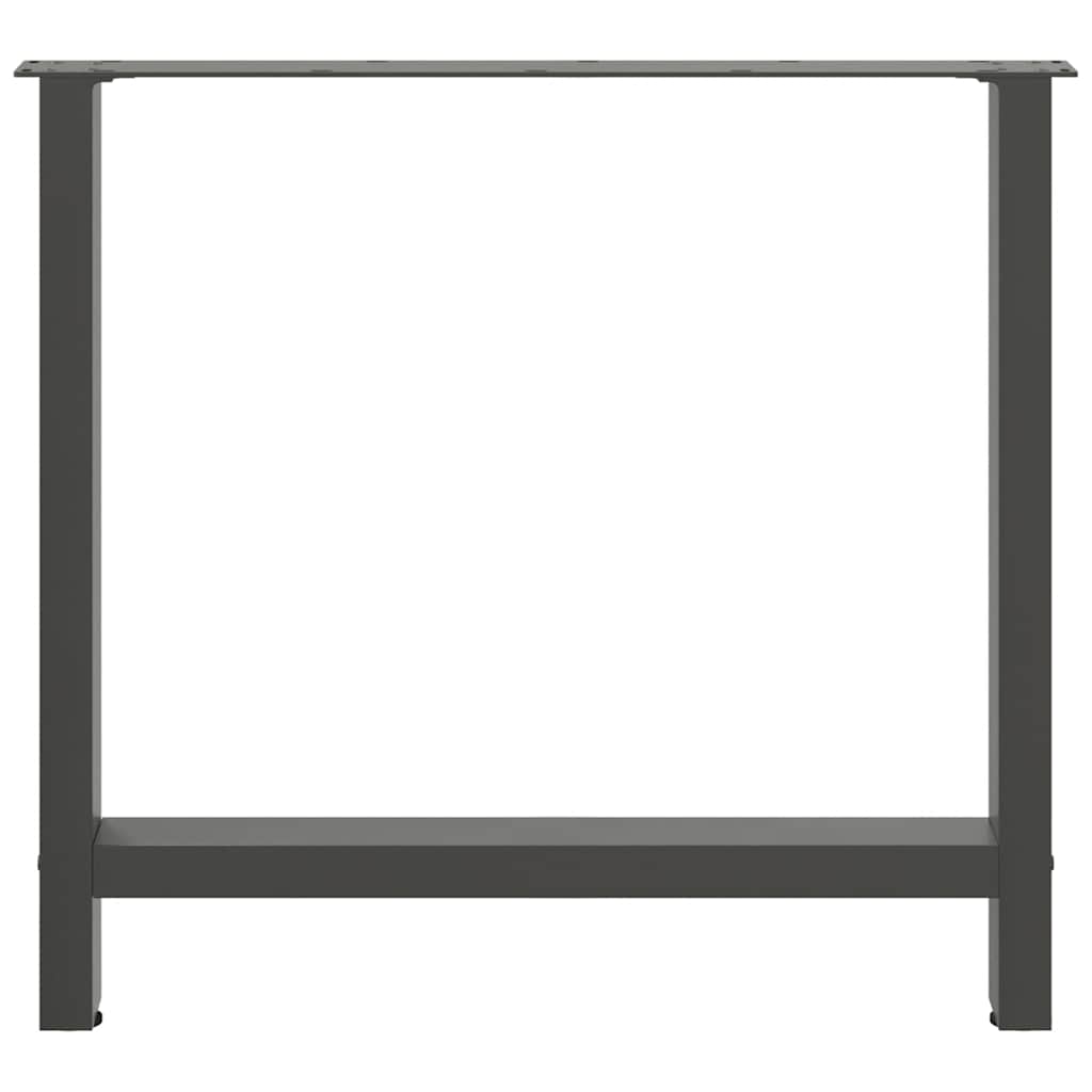 vidaXL Nogi do stołu jadalnego Antracyt 2 szt. 80x(72-73) cm Stal