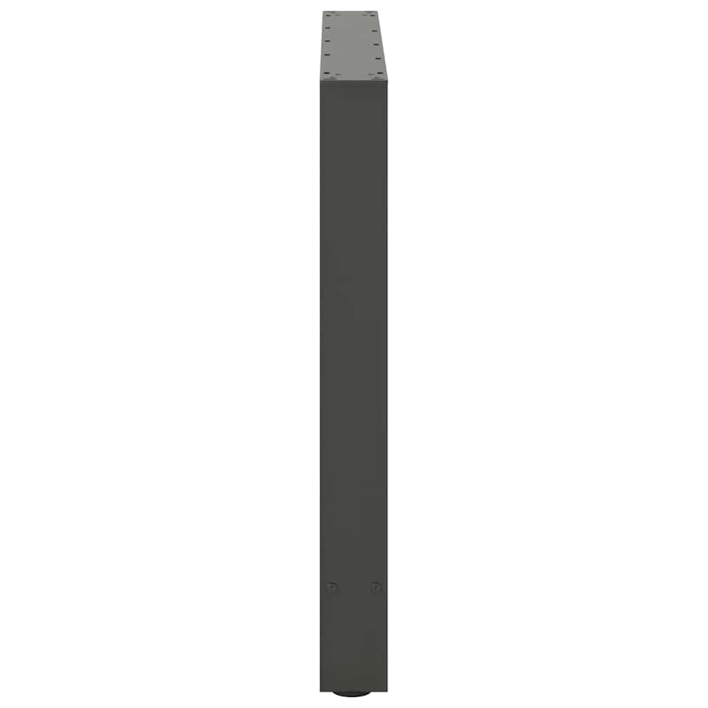 vidaXL Nogi do stołu jadalnego Antracyt 2 szt. 80x(72-73) cm Stal