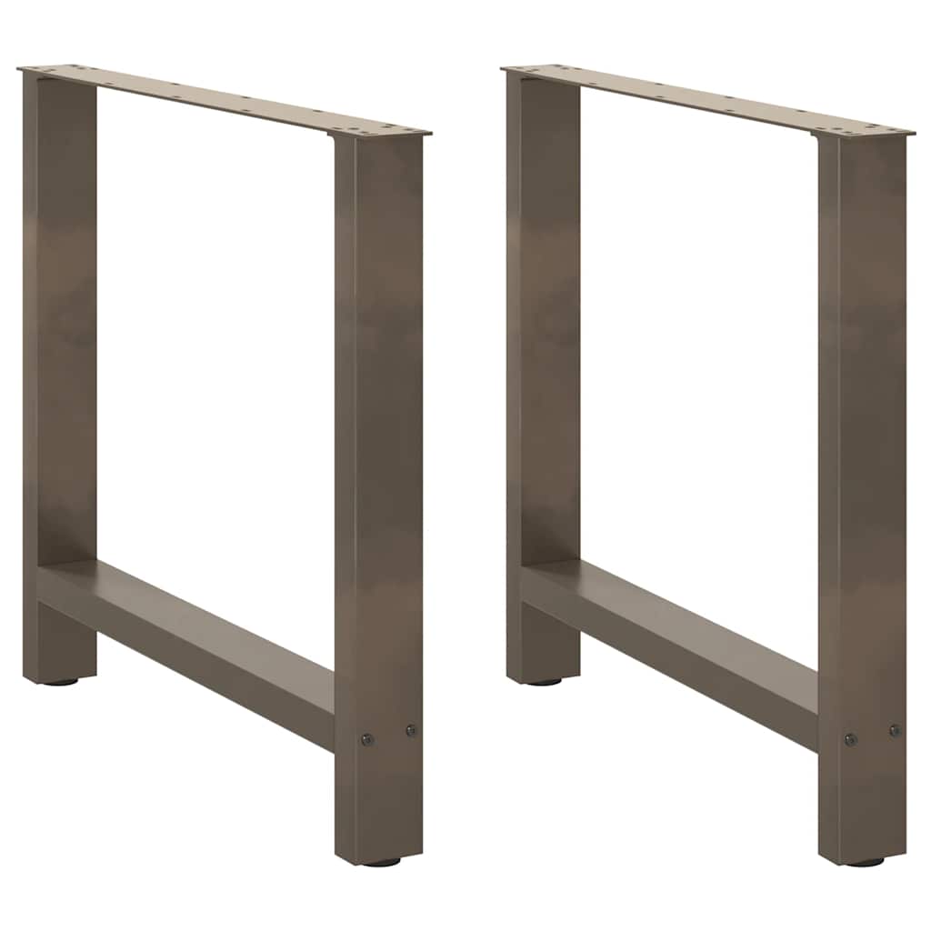 vidaXL Nogi do stołu jadalnego Naturalna stal 2 szt. 80x(72-73) cm Stal