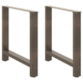 vidaXL Nogi do stołu jadalnego Naturalna stal 2 szt. 80x(72-73) cm Stal