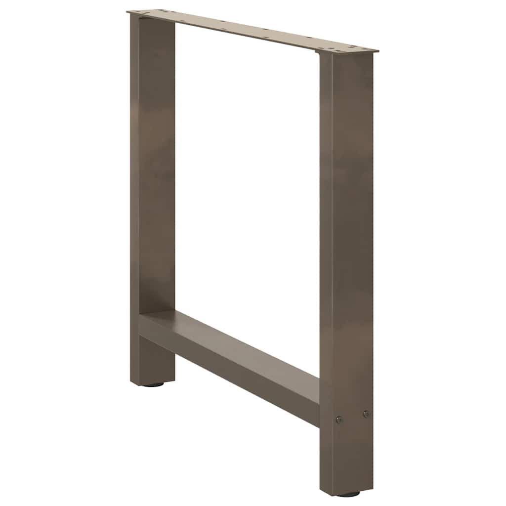 vidaXL Nogi do stołu jadalnego Naturalna stal 2 szt. 80x(72-73) cm Stal
