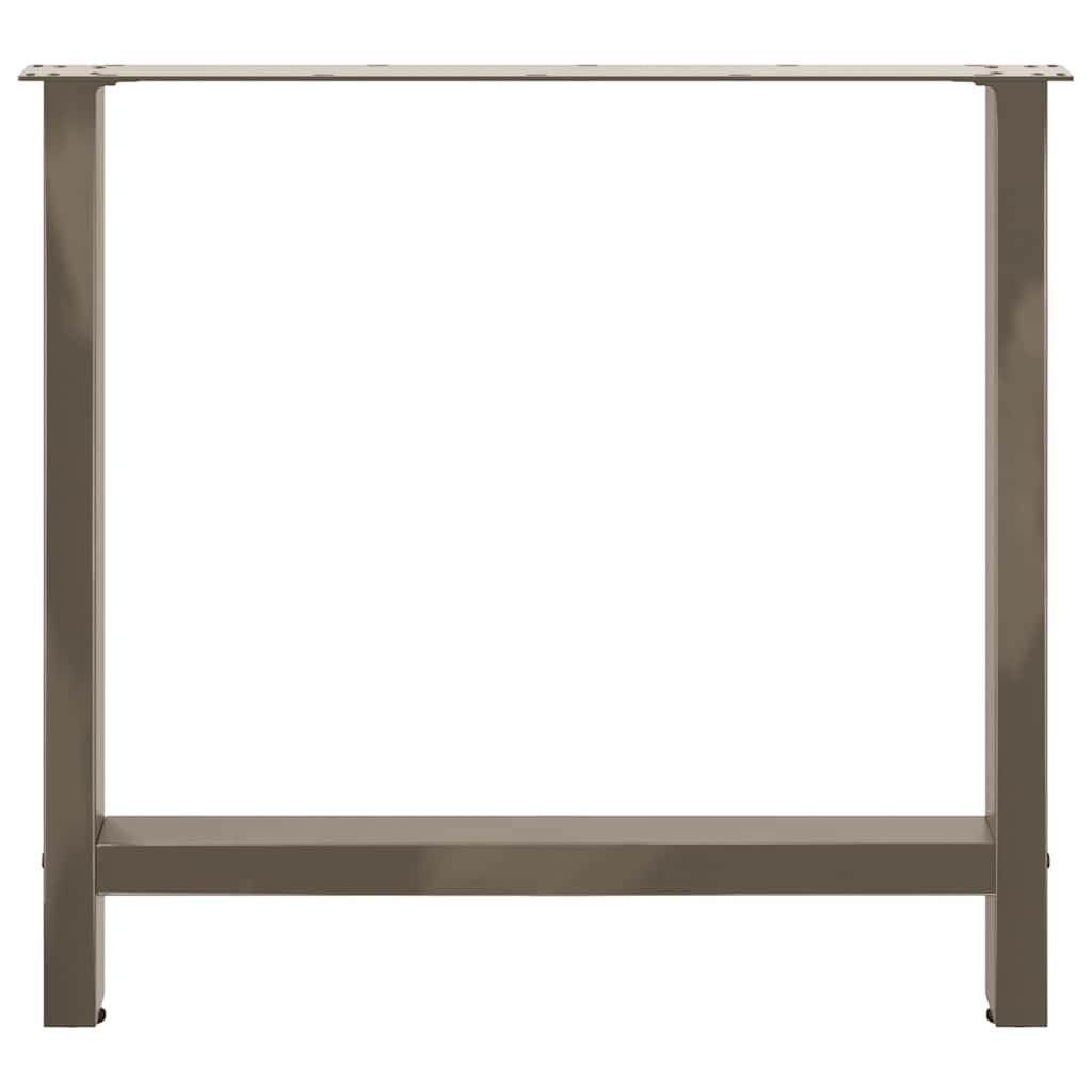 vidaXL Nogi do stołu jadalnego Naturalna stal 2 szt. 80x(72-73) cm Stal