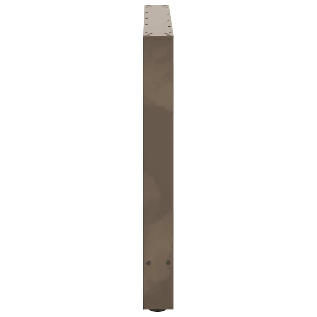 vidaXL Nogi do stołu jadalnego Naturalna stal 2 szt. 80x(72-73) cm Stal