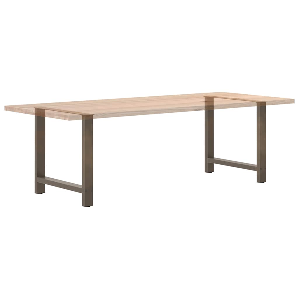 vidaXL Nogi do stołu jadalnego Naturalna stal 2 szt. 80x(72-73) cm Stal
