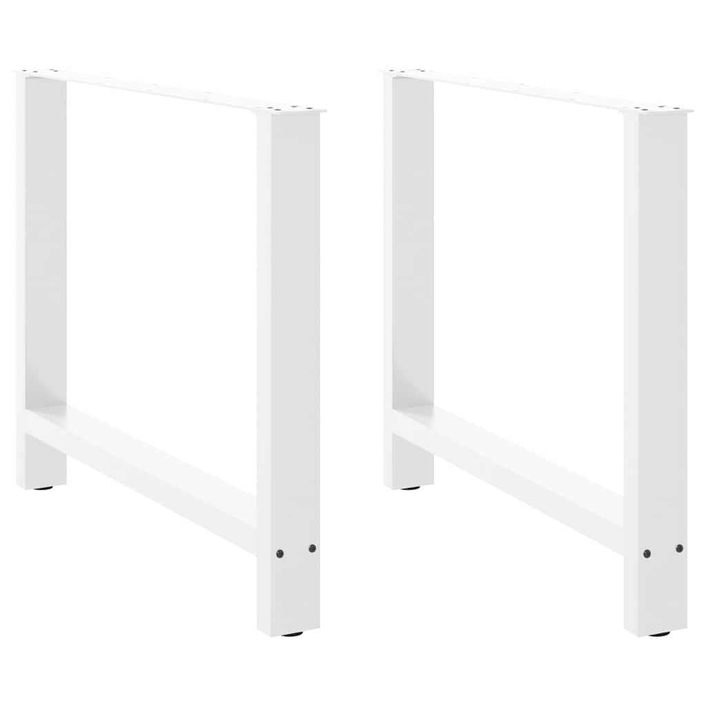 vidaXL Nogi do stołu jadalnego białe 2 szt. 90x(72-73) cm stal