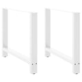 vidaXL Nogi do stołu jadalnego białe 2 szt. 90x(72-73) cm stal