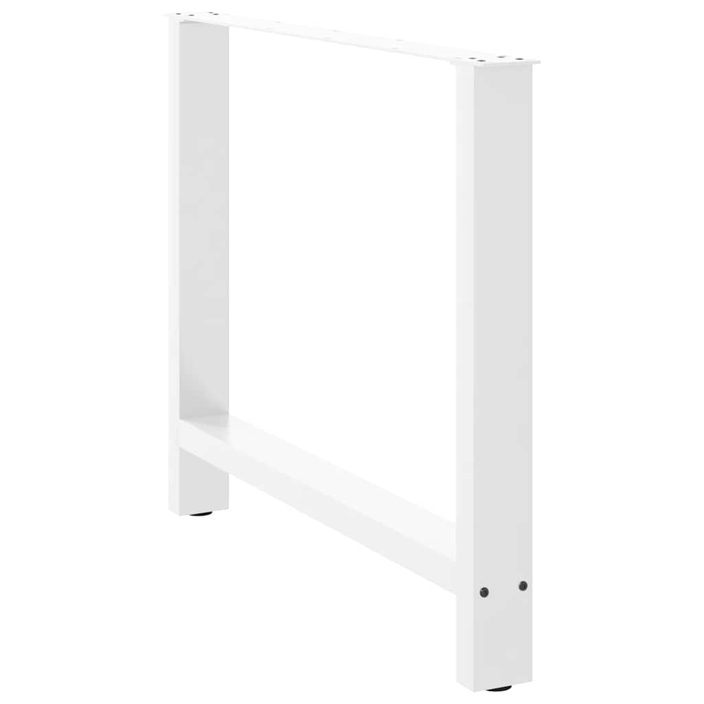 vidaXL Nogi do stołu jadalnego białe 2 szt. 90x(72-73) cm stal