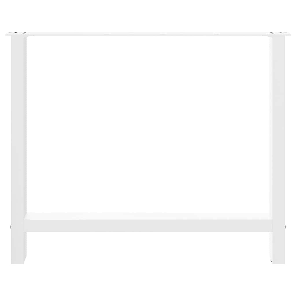 vidaXL Nogi do stołu jadalnego białe 2 szt. 90x(72-73) cm stal