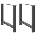 vidaXL Nogi do stołu jadalnego Antracyt 2 szt. 90x(72-73) cm Stal