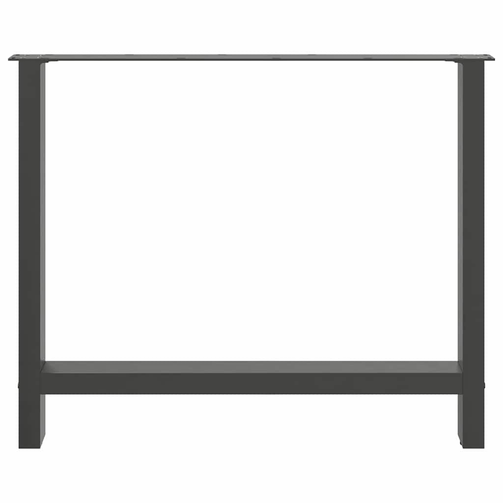 vidaXL Nogi do stołu jadalnego Antracyt 2 szt. 90x(72-73) cm Stal