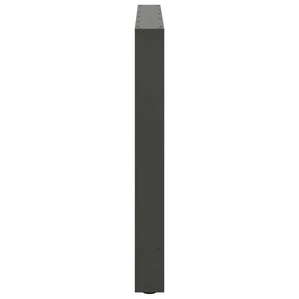 vidaXL Nogi do stołu jadalnego Antracyt 2 szt. 90x(72-73) cm Stal