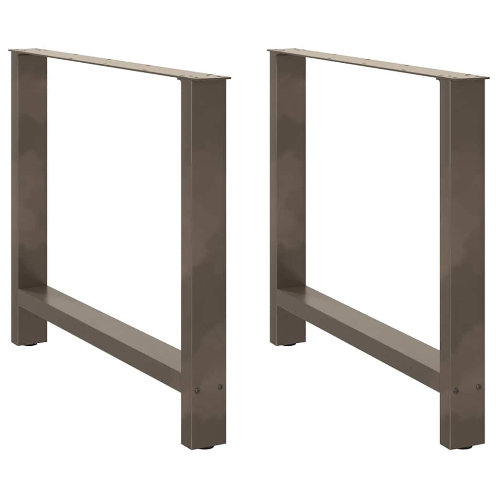 vidaXL Nogi do stołu jadalnego Naturalna stal 2 szt. 90x(72-73) cm Stal