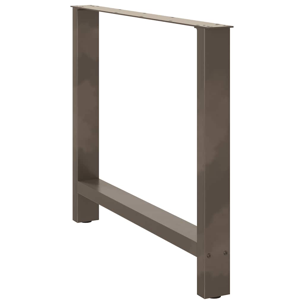 vidaXL Nogi do stołu jadalnego Naturalna stal 2 szt. 90x(72-73) cm Stal