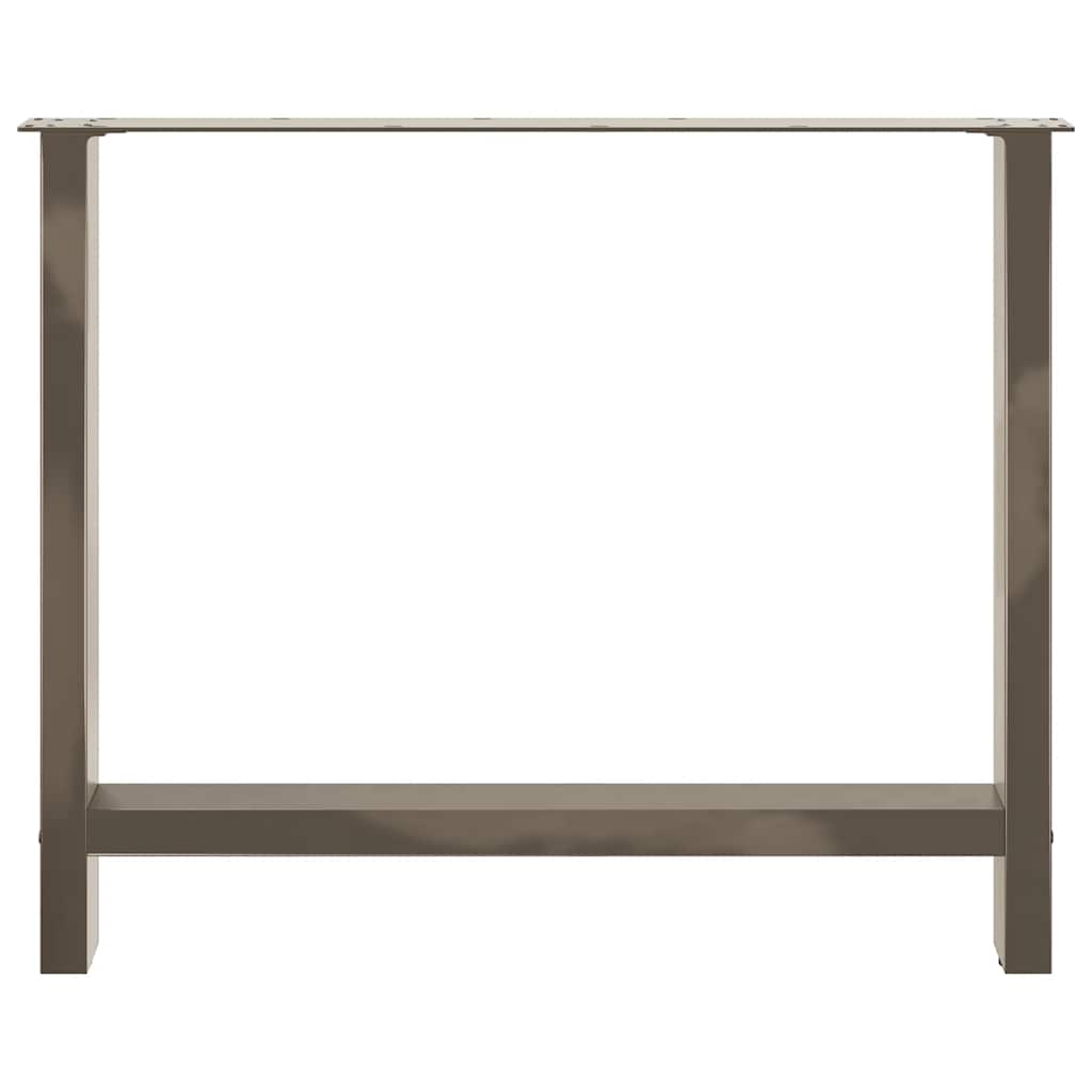 vidaXL Nogi do stołu jadalnego Naturalna stal 2 szt. 90x(72-73) cm Stal