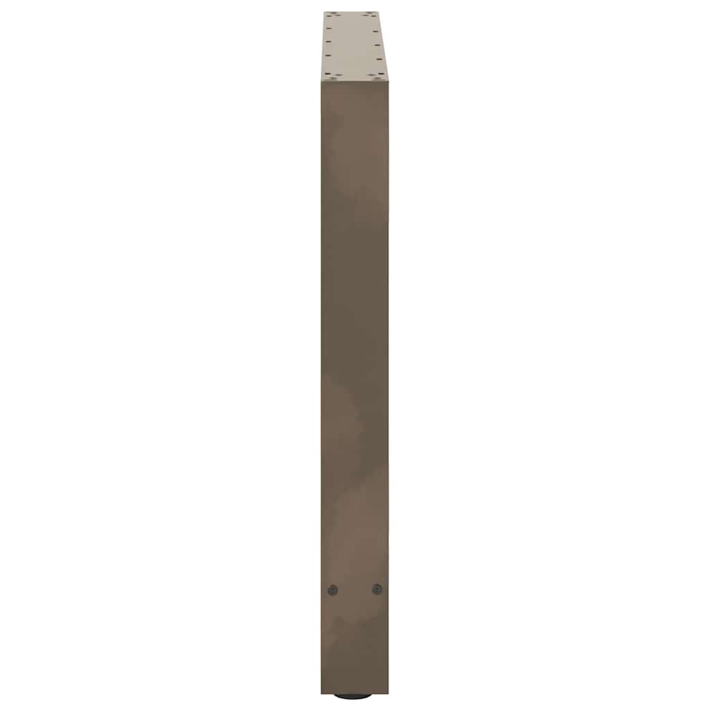 vidaXL Nogi do stołu jadalnego Naturalna stal 2 szt. 90x(72-73) cm Stal