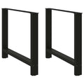 vidaXL Nogi do stołu jadalnego czarne 2 szt. 100x(72-73) cm stal