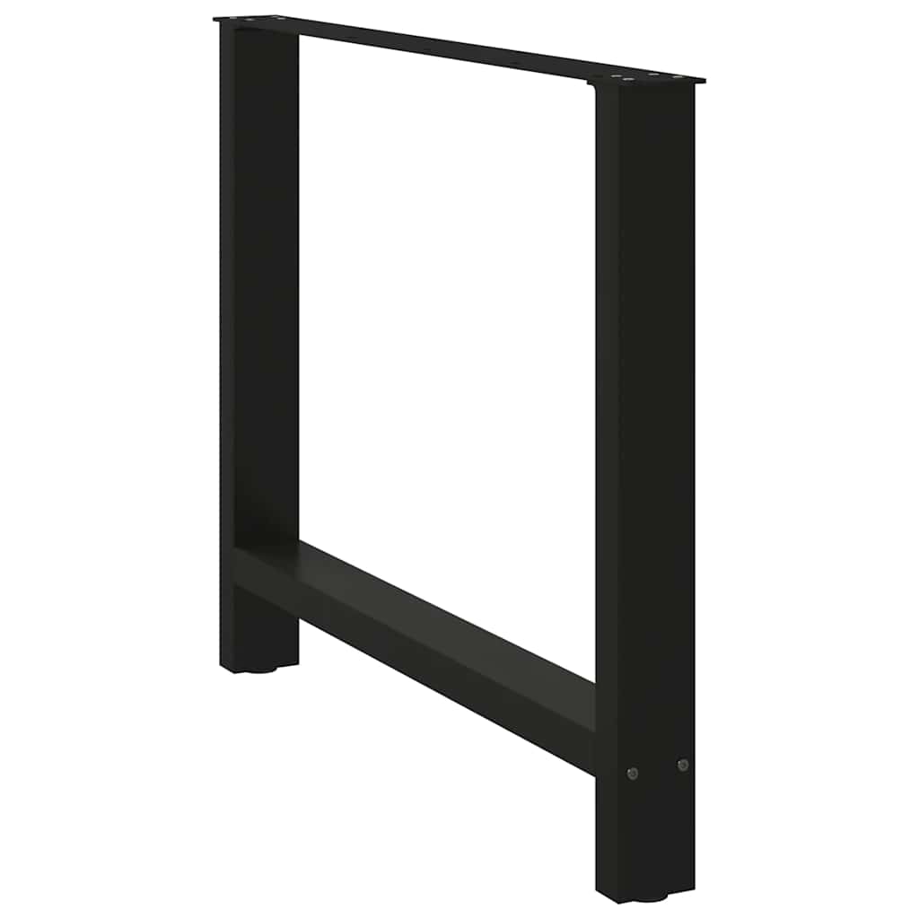 vidaXL Nogi do stołu jadalnego czarne 2 szt. 100x(72-73) cm stal