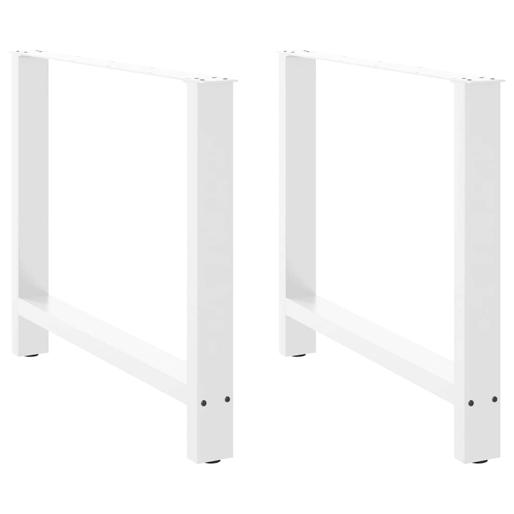 vidaXL Nogi do stołu jadalnego białe 2 szt. 100x(72-73) cm stal
