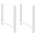 vidaXL Nogi do stołu jadalnego białe 2 szt. 100x(72-73) cm stal