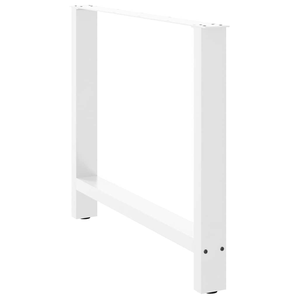 vidaXL Nogi do stołu jadalnego białe 2 szt. 100x(72-73) cm stal