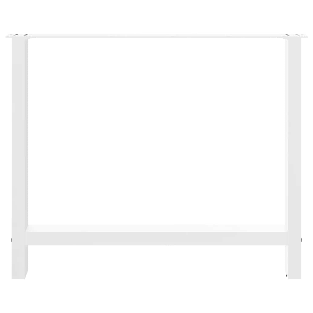 vidaXL Nogi do stołu jadalnego białe 2 szt. 100x(72-73) cm stal