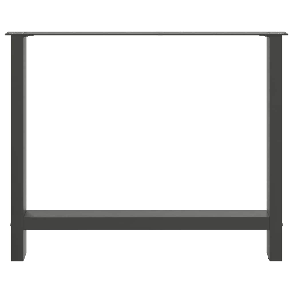 vidaXL Nogi do stołu jadalnego Antracyt 2 szt. 100x(72-73) cm Stal