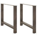 vidaXL Nogi do stołu jadalnego Naturalna stal 2 szt. 100x(72-73) cm Stal