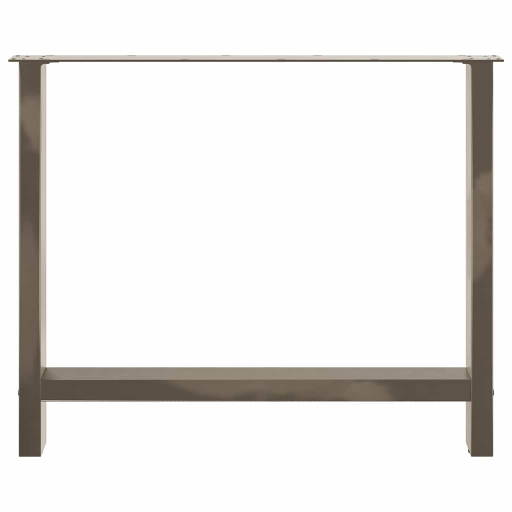 vidaXL Nogi do stołu jadalnego Naturalna stal 2 szt. 100x(72-73) cm Stal
