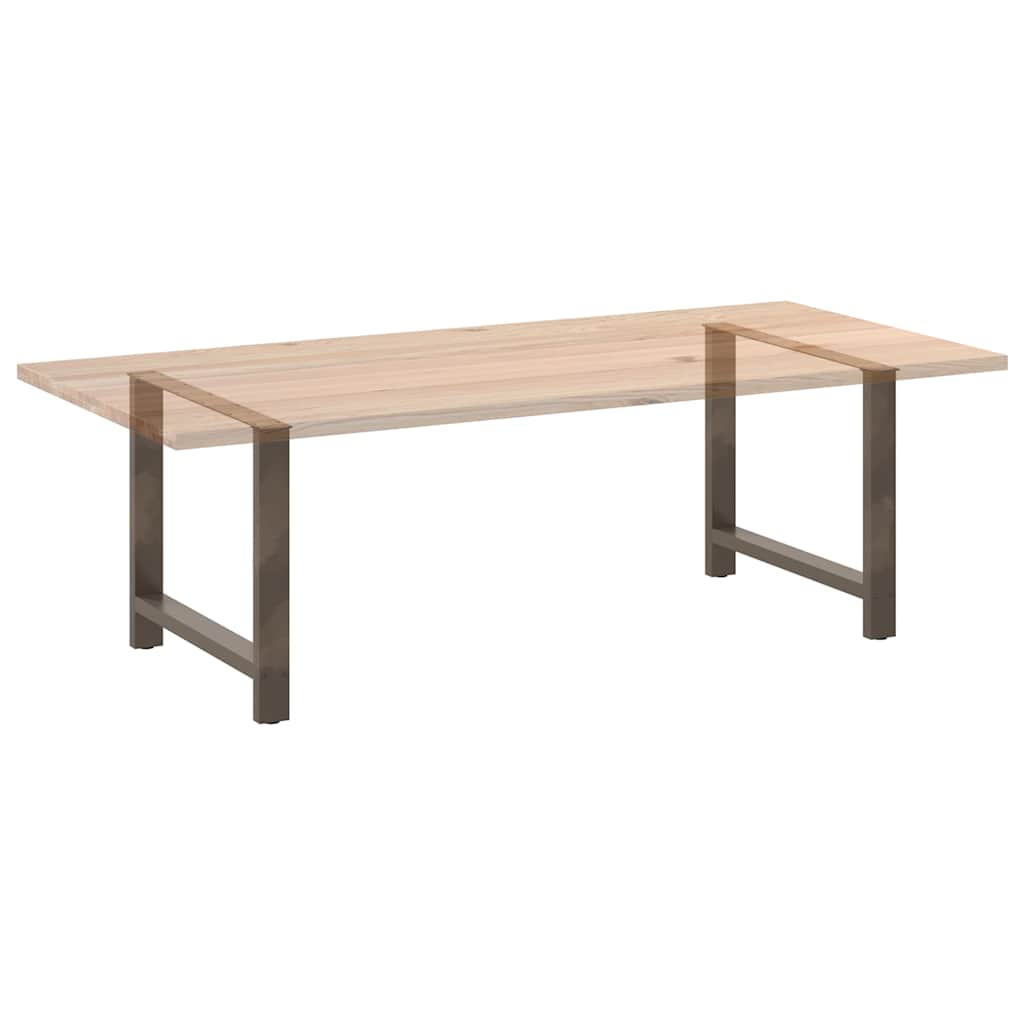 vidaXL Nogi do stołu jadalnego Naturalna stal 2 szt. 100x(72-73) cm Stal
