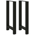 vidaXL Nogi do stołu barowego czarne 2 szt. 40x(90-91) cm stal