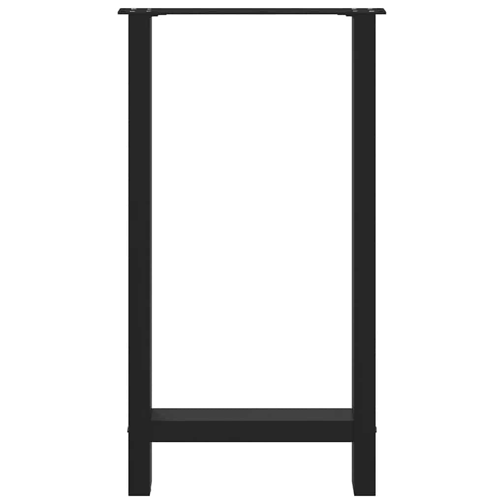 vidaXL Nogi do stołu barowego czarne 2 szt. 40x(90-91) cm stal