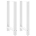 vidaXL Nogi do stołu barowego białe 2 szt. 40x(90-91) cm stal